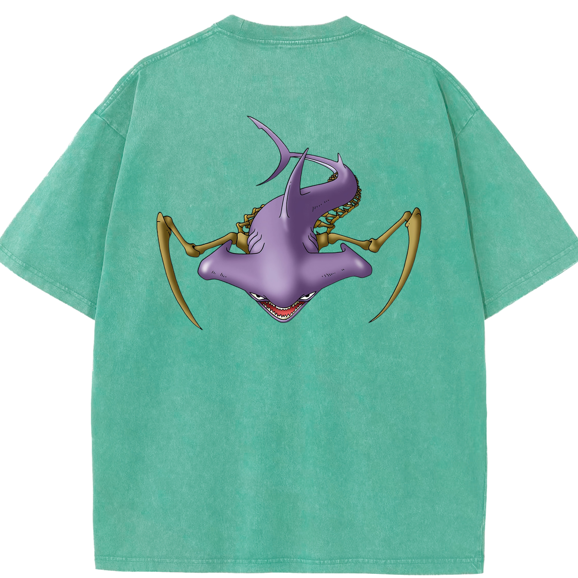 （画像用） ドラゴンクエスト Doragon Kuesuto Dragon Quest 綿100% ヴィンテージ風 半袖Tシャツ（背面プリント）